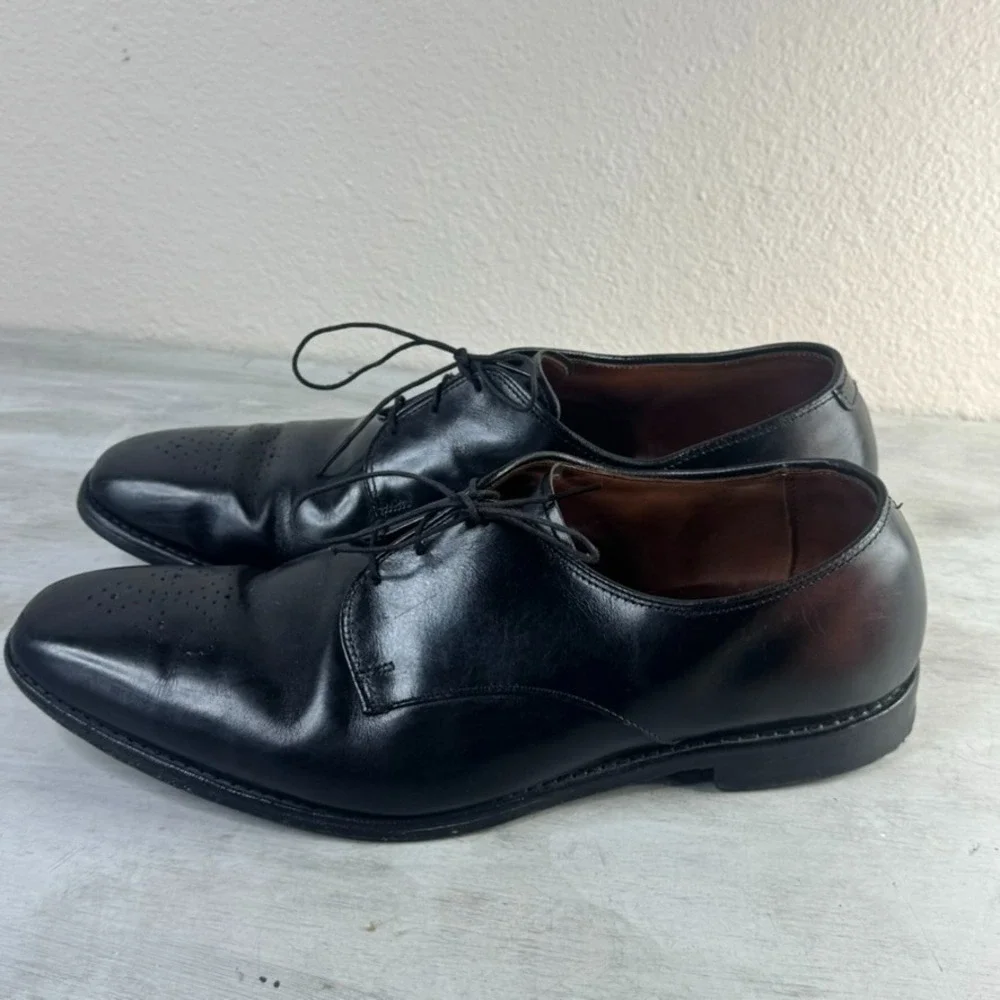 Allen Edmonds Flatiron Dress Shoes Mens 11.5 Black Leather Oxford Derby Lace Up